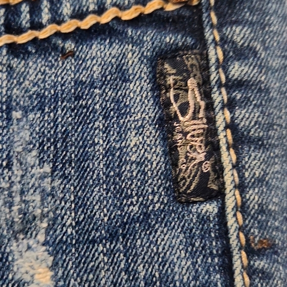 Silver Jeans Co. Tuesday Distressed Blue Boot Cut Jeans Women's Size W27/L35 - Picture 8 of 13